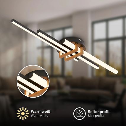 Brilo - LED Stropné svietidlo TINKA LED/21W/230V 3000K čierna