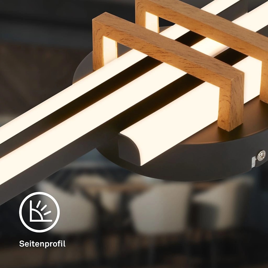 Brilo - LED Stropné svietidlo TINKA LED/21W/230V 3000K čierna