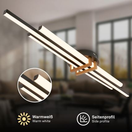 Brilo - LED stropné svietidlo TINKA LED/30W/230V 3000K čierne