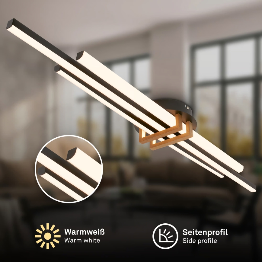 Brilo - LED stropné svietidlo TINKA LED/30W/230V 3000K čierne