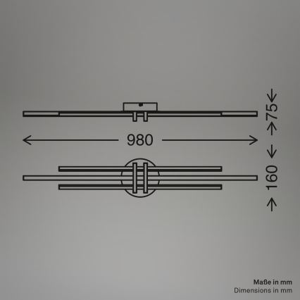 Brilo - LED stropné svietidlo TINKA LED/30W/230V 3000K čierne