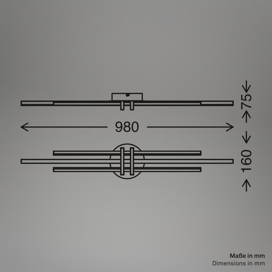 Brilo - LED stropné svietidlo TINKA LED/30W/230V 3000K čierne