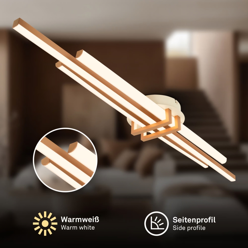 Brilo - LED stropné svietidlo TINKA LED/30W/230V 3000K medené