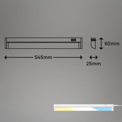 Brilo - LED svietidlo pod kuchynskú linku LED/6W/230V 2700/4000/6500K 54,5 cm biela