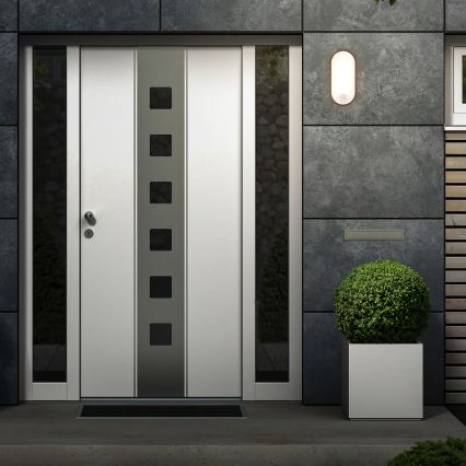 Brilo - LED vonkajšie nástenné svietidlo s pohybovým a súmrakovým senzorom RUCH LED/12W/230V IP65 čierna