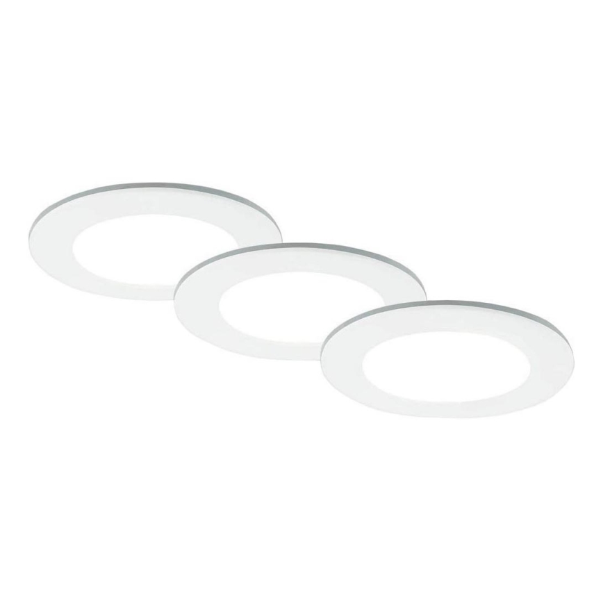 Brilo - SADA 3x LED Kúpeľňové podhľadové svietidlo LED/4W/230V IP44 3000/4000K biela