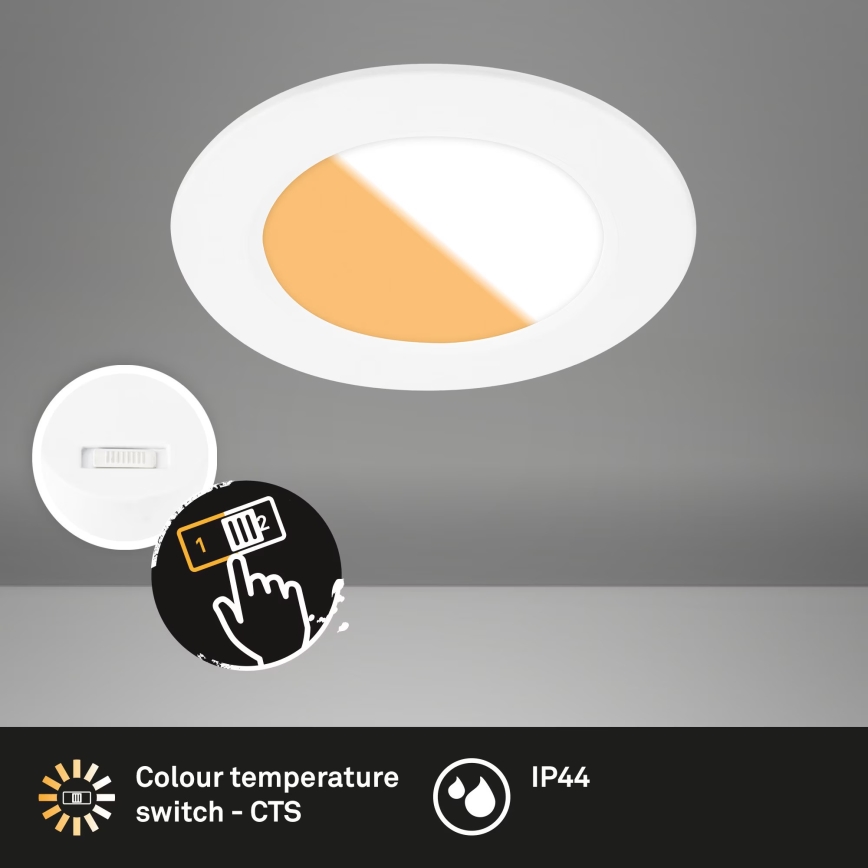 Brilo - SADA 3x LED Kúpeľňové podhľadové svietidlo LED/4W/230V IP44 3000/4000K biela