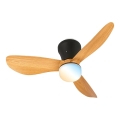 Brilo - stmievateľný LED stropný ventilátor LUFITO LED/15W/230V 3000/4000/6000K béžový + diaľkové ovládanie