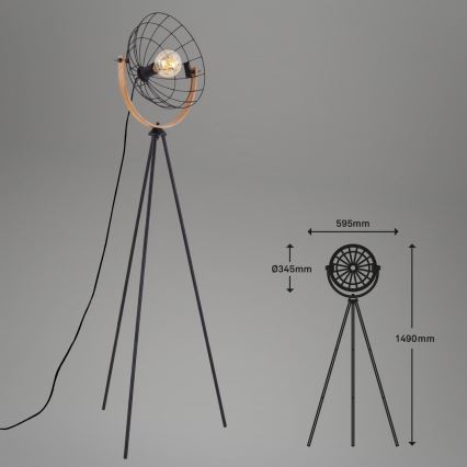 Brilo - Stojacia lampa MESH 1xE27/40W/230V