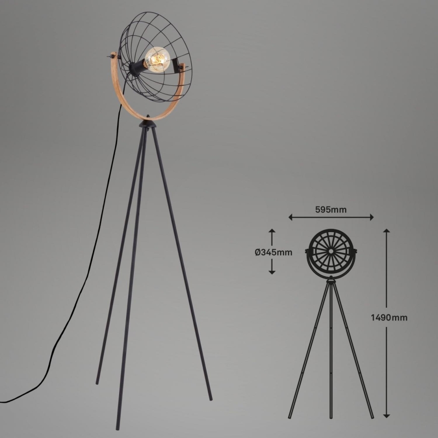 Brilo - Stojacia lampa MESH 1xE27/40W/230V