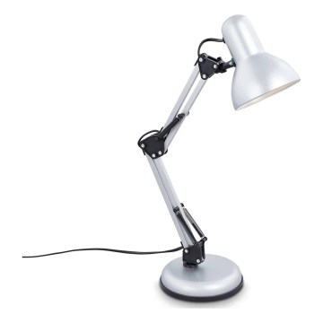 Brilo - Stolná lampa PIXA 1xE14/25W/230V strieborná