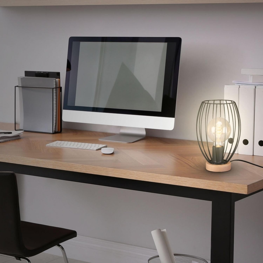 Brilo - Stolná lampa WAKTU 1xE27/25W/230V kaučukovník