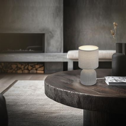 Brilo - Stolová lampa INO 1xE14/10W/230V sivá