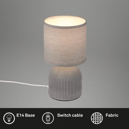 Brilo - Stolová lampa INO 1xE14/10W/230V sivá