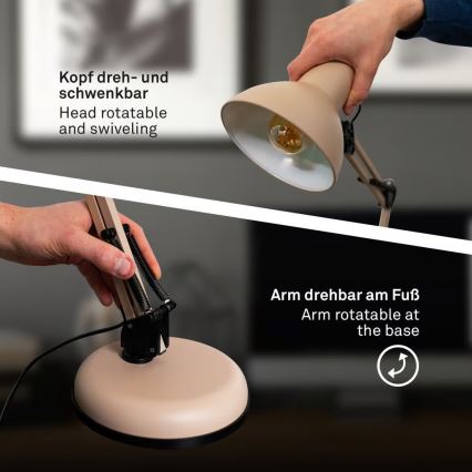 Brilo - Stolová lampa PIXA 1xE14/25W/230V béžová