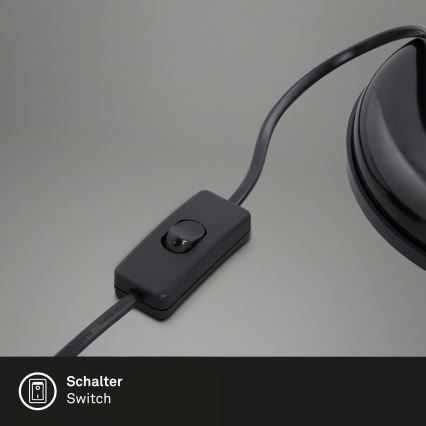 Brilo - Stolová lampa PIXA 1xE14/25W/230V čierna