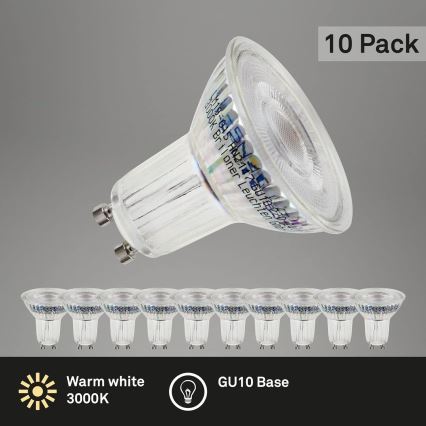 Briloner 0548-003 - SADA 10x LED Žiarovka GU10/3,5W/230V 3000K