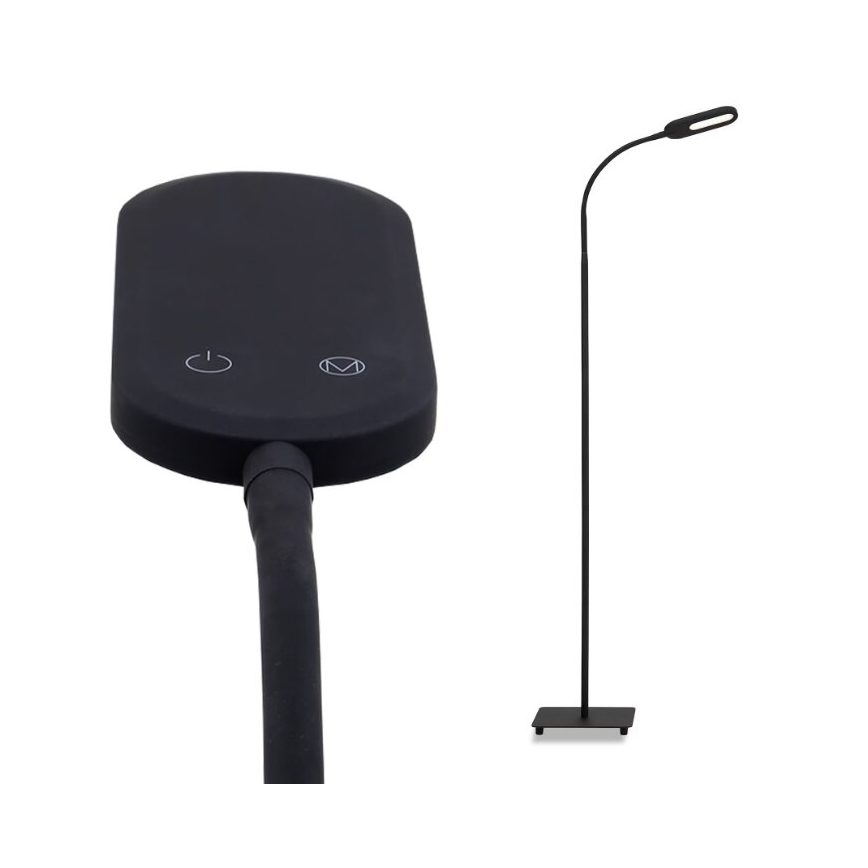 Briloner 1297-015 - LED Stmievateľná flexibilná stojacia lampa LED/6,6W/230V 3000K/4000K/6000K