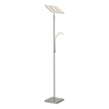 Briloner 1328-022 - LED stmievateľná stojacia lampa LED/21W/230V + LED/3,5W matný chróm