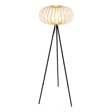 Briloner 1759011 - Stojacia lampa 1xE27/10W/230V bambus/čierna
