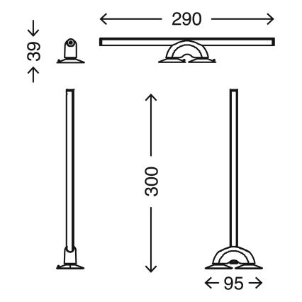 Briloner 2007-019 - LED Stmievateľné osvetlenie zrkadla LED/7W/230V 2700-6500K