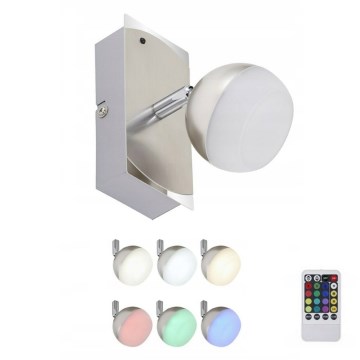 Briloner 2040-012 - LED RGB stmievateľné bodové svietidlo LED/3,3W/230V + diaľkový ovládač