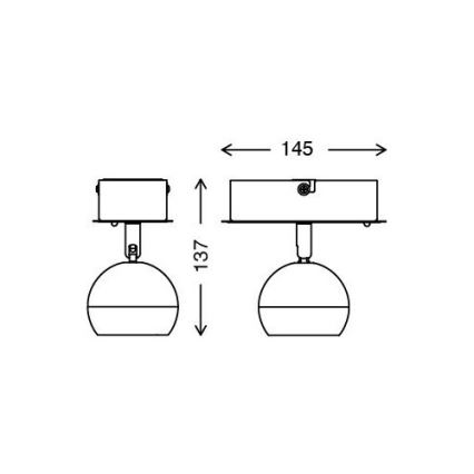 Briloner 2040-012 - LED RGB stmievateľné bodové svietidlo LED/3,3W/230V + diaľkový ovládač