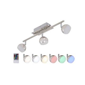 Briloner 2040-032 - LED RGB Stmievateľné bodové svietidlo 3xLED/3,3W/230V + diaľkové ovládanie