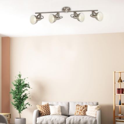 Briloner 2049-042 - Bodové svietidlo 4xE14/40W/230V strieborné