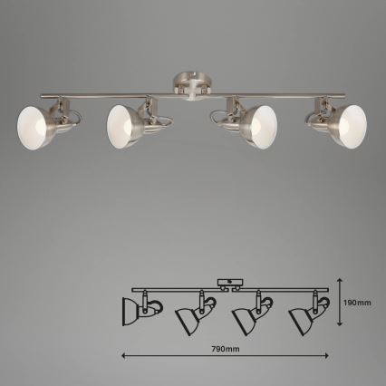 Briloner 2049-042 - Bodové svietidlo 4xE14/40W/230V strieborné