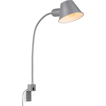 Briloner 2079-014 - Nástenná flexibilná lampa 1xE27/10W/230V strieborná