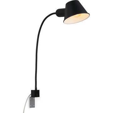 Briloner 2079-015 - Nástenná flexibilná lampa 1xE27/10W/230V čierna
