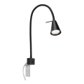 Briloner 2080-015 - LED flexibilná nástenná lampa COMFORT LIGHT 1xGU10/5W/230V čierna