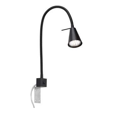 Briloner 2080-015 - LED flexibilná nástenná lampa COMFORT LIGHT 1xGU10/5W/230V čierna
