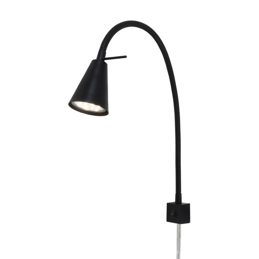 Briloner 2080-015 - LED flexibilná nástenná lampa COMFORT LIGHT 1xGU10/5W/230V čierna