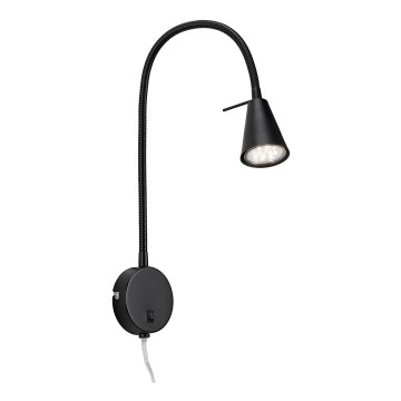 Briloner 2082-015 - LED flexibilná nástenná lampa COMFORT LIGHT 1xGU10/5W/230V čierna