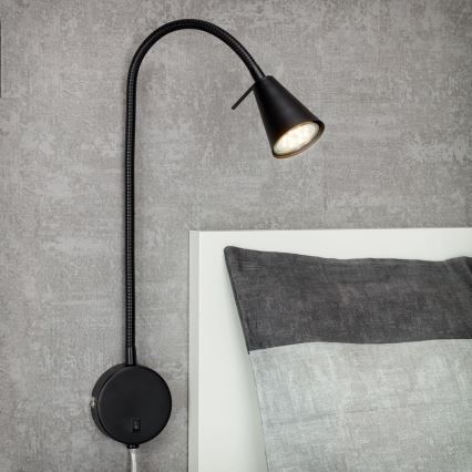 Briloner 2082-015 - LED Nástenná lampa COMFORT LIGHT 1xGU10/5W/230V čierna