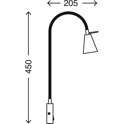 Briloner 2082-015 - LED Nástenná lampa COMFORT LIGHT 1xGU10/5W/230V čierna