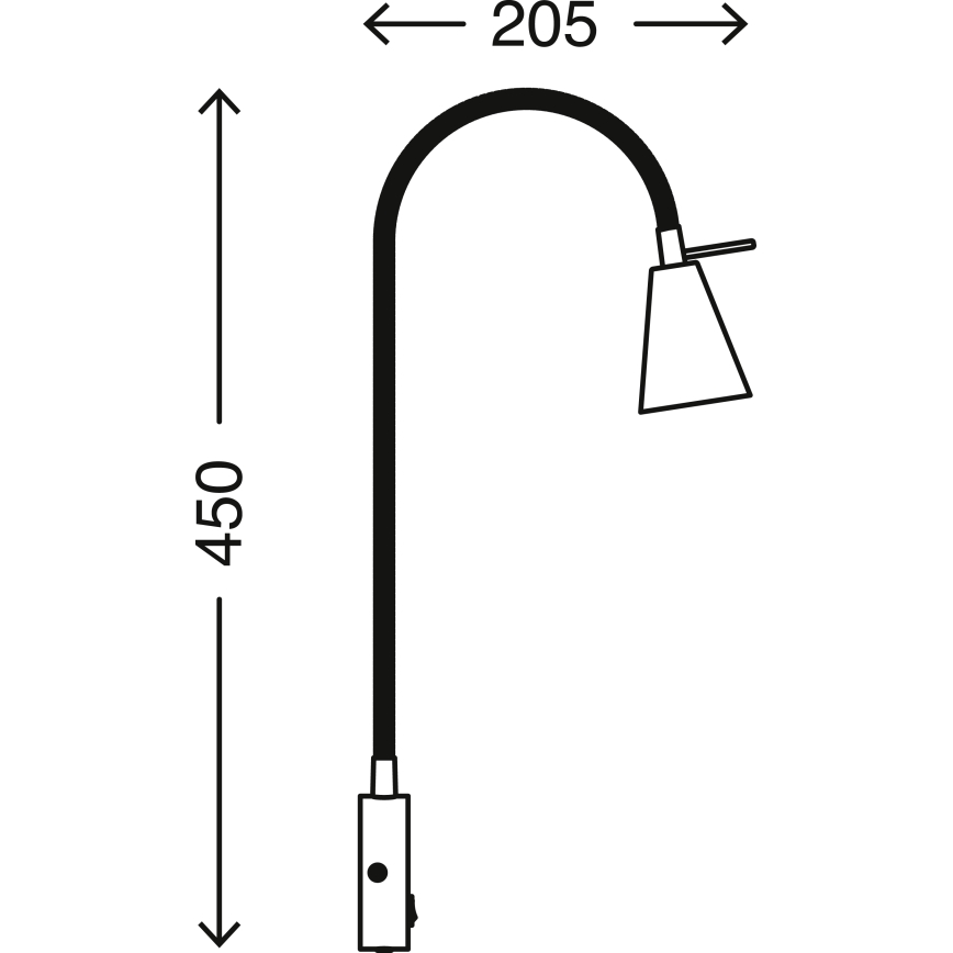 Briloner 2082-015 - LED Nástenná lampa COMFORT LIGHT 1xGU10/5W/230V čierna