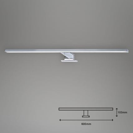 Briloner 2104-118 - LED osvetlenie kúpeľňového zrkadla LED/8W/230V 60 cm matný chróm