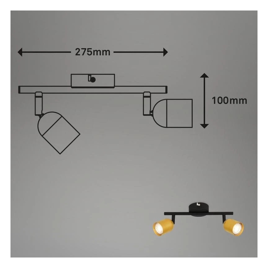 Briloner 2145-027 - Bodové svietidlo 2xGU10/9W/230V