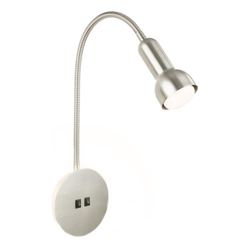Briloner 2178012 - LED Nástenná flexibilná lampa 1xE14/10W/230V + LED/3W matný chróm