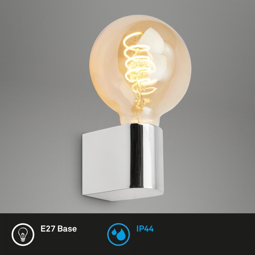 Briloner 2182-018 - Kúpeľňové nástenné svietidlo DONGA 1xE27/10W/230V IP44 lesklý chróm