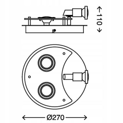 Briloner 2228-038 - LED Bodové svietidlo SPLASH 3xGU10/3W/230V