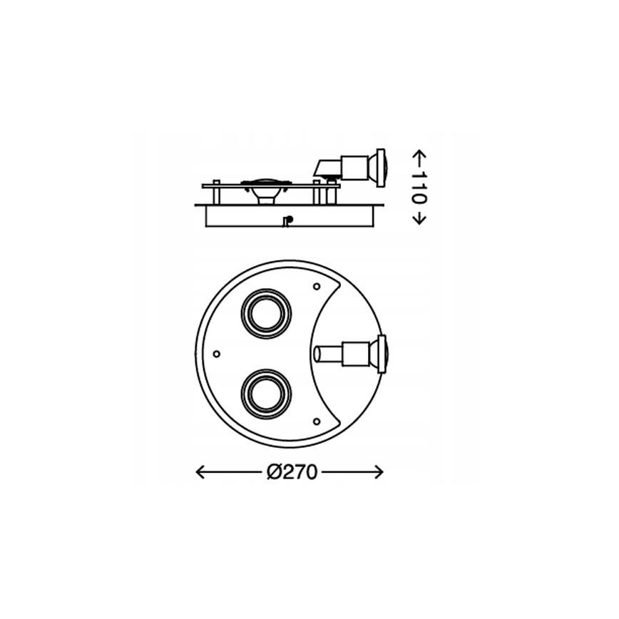 Briloner 2228-038 - LED Bodové svietidlo SPLASH 3xGU10/3W/230V
