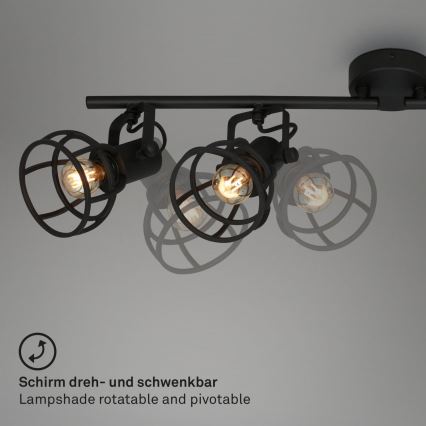 Briloner 2669-045 - Bodové svietidlo RETRO 4xE14/25W/230V