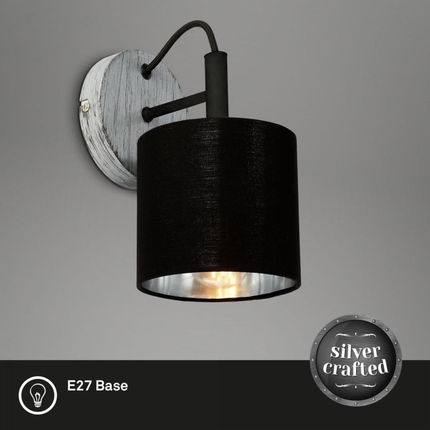 Briloner 2737-014 - Nástenné svietidlo SILVER CRAFTED 1xE14/25W/230V
