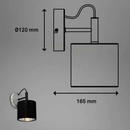 Briloner 2737-014 - Nástenné svietidlo SILVER CRAFTED 1xE14/25W/230V