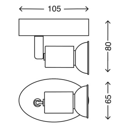 Briloner 2767-016 - LED Nástenné bodové svietidlo 1xGU10/3W/230V biela