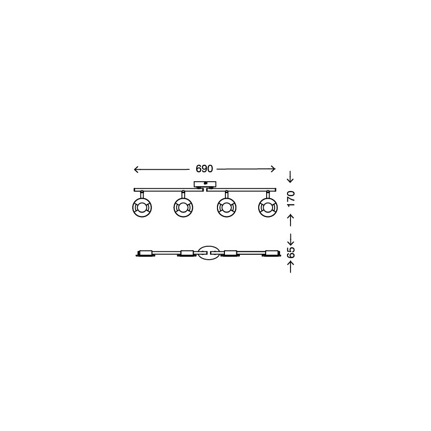 Briloner 2798-042 - LED Bodové svietidlo STONE 4xLED/4,5W/230V